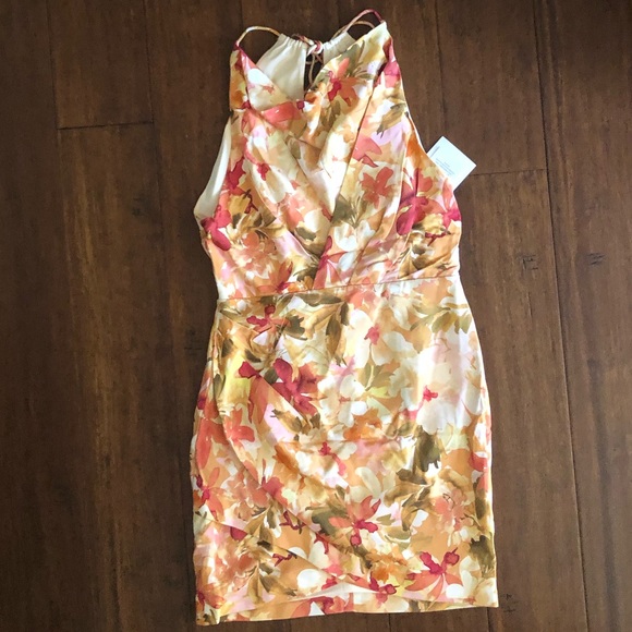 NWT Significant Other Chiara Floral Print Tie Back Mini dress - Picture 11 of 13